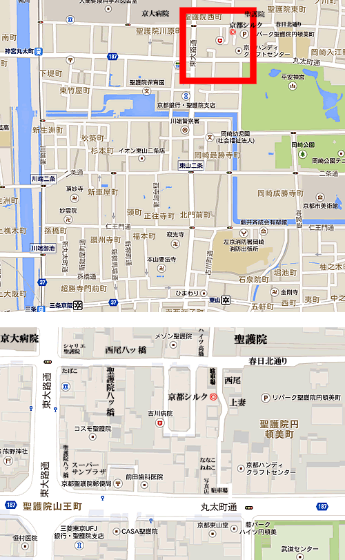 京都シルク株式会社地図